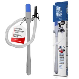 TERA PUMP Battery Powered Gas Transfer Pump With Auto-Stop System, AA Battery Powered Liquid Transfer Pmp (Batteries NOT Included)