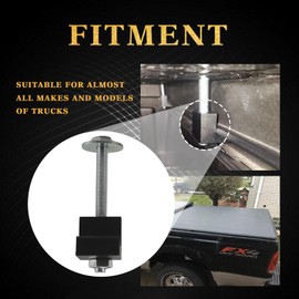 MCMMLDM Truck Tool Box Mounting Kit,J Hook Crossover Toolbox Clamps for Pickup,Universal Truck Tool Box Tie Down (J-Clamp,4 Pcs,Black)