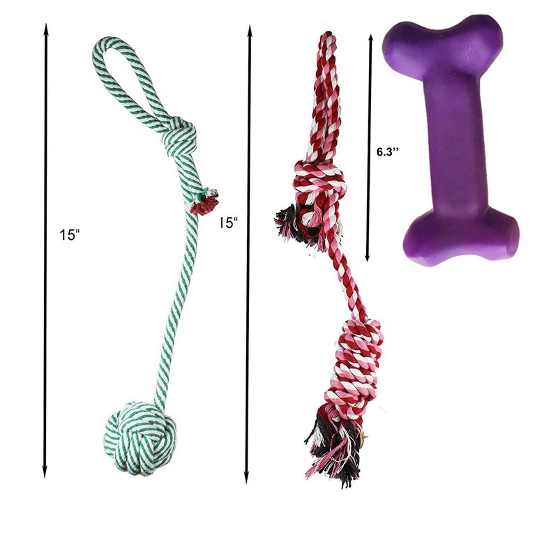 Jalousie 14 Pack Puppy Chew Dog Rope Toy Assortment for