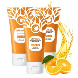 MAOWAPLG Orange Exfoliating Gel for Face & Body - Deep Cleansing Moisturizing Scrub with Enzymes, Organic Formula to Remove Blackheads & Smooth Skin, Suitable for All Skin Types (3pc, 50g)