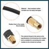 TUCKBOLD 100cm Car Tire Inflator Extension Hose Adapter Black Copper