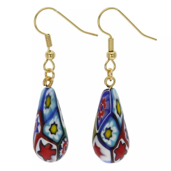 Murano Glass Of Venice Italian Murano Glass Earrings Dangle Drop