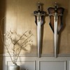 FLURSAILE Sword Plaque Wall Mount Vertical Display Holder Adjustable Stand