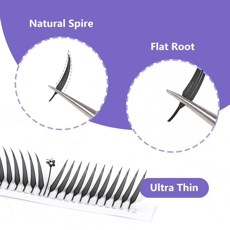 Anime Spire Lashes Premade Wings Eyelash Extensions Flat Root C