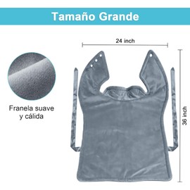 Almohadilla Térmica Espalda,Cobija Eléctrica para Hombros y Cuello con 10 Niveles de Temperatura,3 Ajustes de Temporizador,Almohadilla Termica Calentamiento Rápido, Apagado Automático(24'' x 36'')