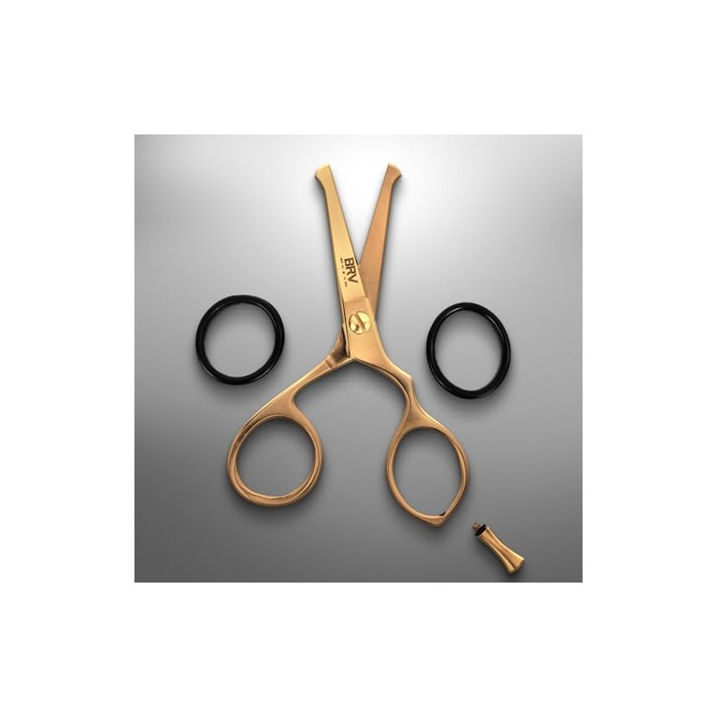 BRV MEN 4.25" Small Finish Rounded Tip Scissors for Men