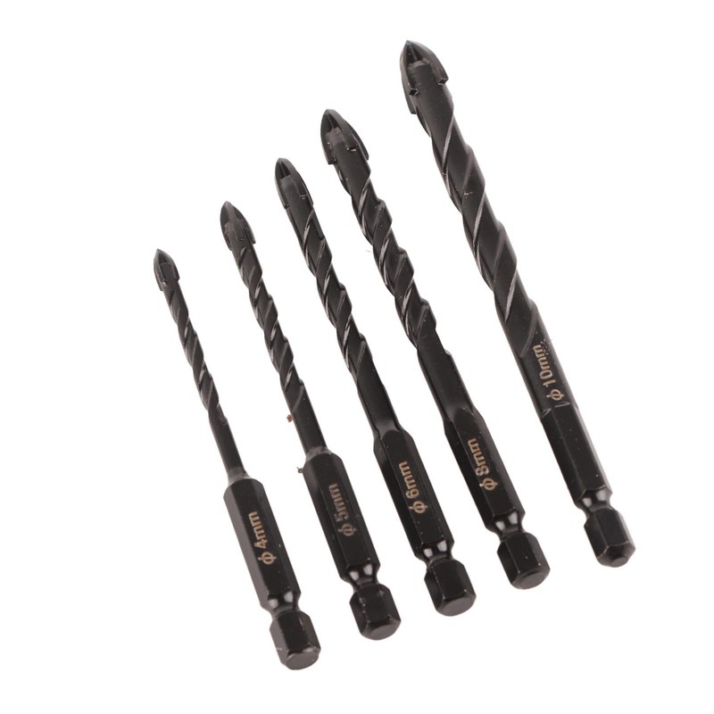 Twist Drill Set Wall Triangular Drill Bits 4MM 5MM 6MM