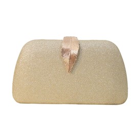 TQUXNGA Abendtasche für Damen, Blätter, formelle Dame, Geldbörse, Party, Bankett, Hochzeit, Handtasche, Schultertasche mit Kette, gold