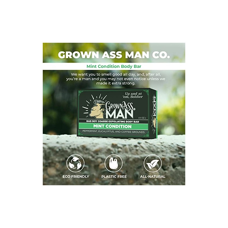 Grown Ass Man Co. Mint Condition Barra exfoliante gruesa para