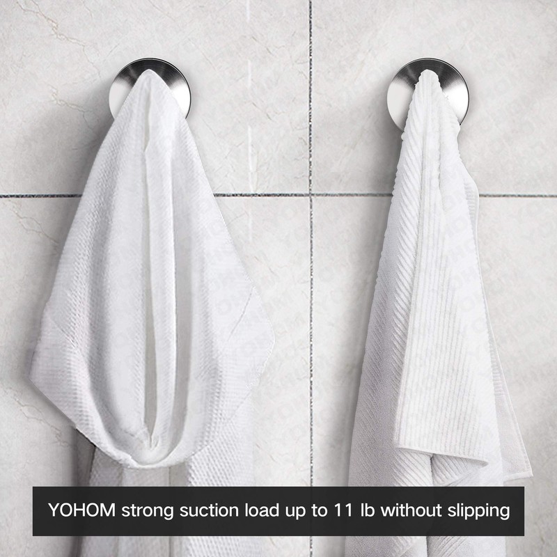 YOHOM Stainless Steel Vacuum Suction Cup Bathroom Shower Holders -
