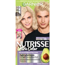 Garnier Hair Color Nutrisse Ultra Color Nourishing Creme, PL1 Light Platinum (Coconut) Permanent Hair Dye, 1 Count (Packaging May Vary)