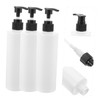 LABRIMP 3pcs Refillable Pump Dispenser Bottles for Liquid Soap Shampoo
