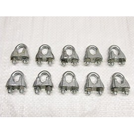 Galvanised Wire Rope Grips Clamp 5MM x10 (Bulldog Cable Commercial DIN741)