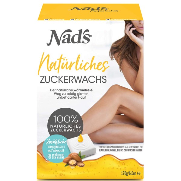 Nad's Zuckerpaste Haarentfernung Waxing Set für Gesicht, Körper, Rücken, Beine, Bikinizone, Arme, Achseln, Frauen+Männer
