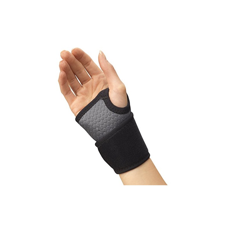 Champion Wrist Wrap Support, Universal Fit, Airmesh Fabric, Grey,