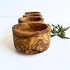 Set of 4 Olive Wood Serving Bowls, Handmade Wooden Bowls