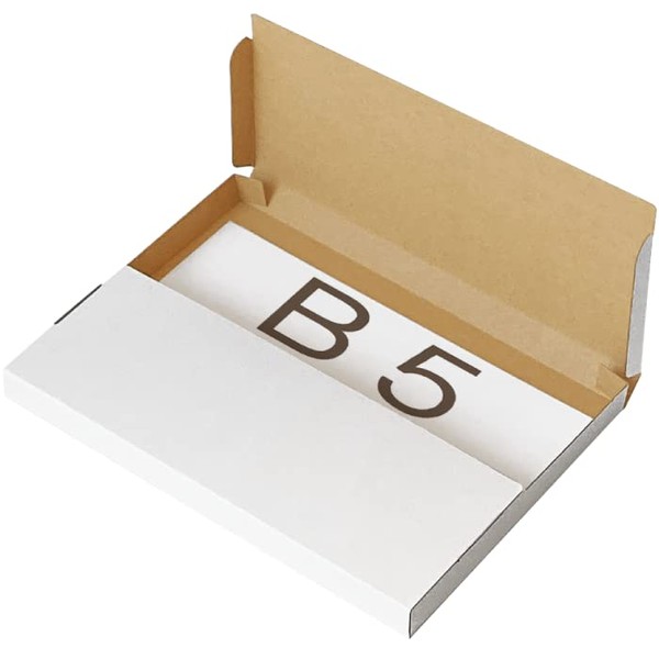 Earth Cardboard Nekopos Box 0492, 1.0 inches (2.5 cm), B5, 20 Sheets [10.6 x 7.9 x 0.7 inches (27 x 20 x 1.8 cm), White, Tatto Type, Cardboard, Packaging, Shipping