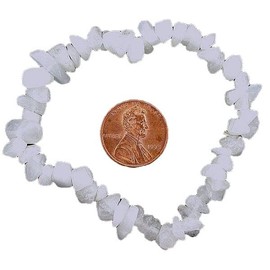 CompatiblÉ with WHITÉ JADÉ CHIP GÉMSTONÉ GÉM STONÉ Natural BÉADS STRÉTCH BRACÉLÉT SB46