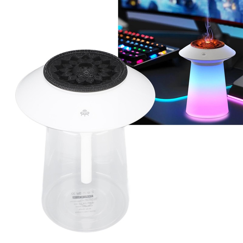 Humidifier Aroma Diffuser Mushroom Shape 760ml Capacity Rechargeable Home Decoration
