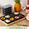 Blushtier 10 Pcs 5 oz Double Compartment Condiment Container, Reusable