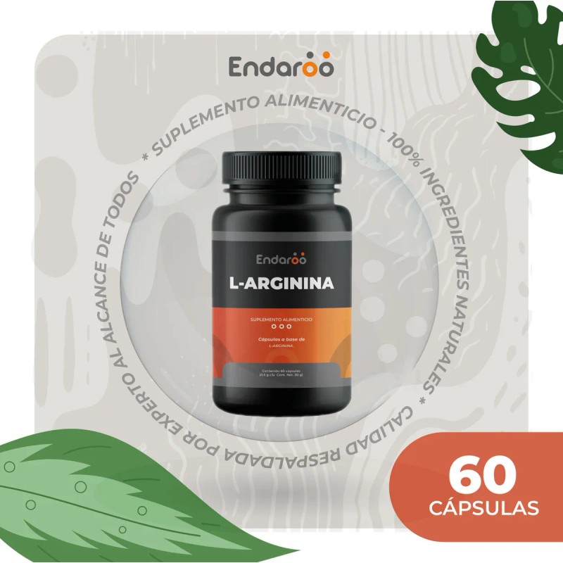 L Arginina - 60 Cápsulas De 500 Mg De L
