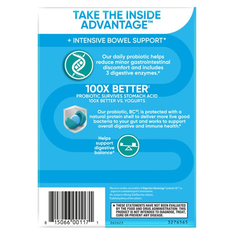 Digestive Advantage Intensive Bowel Support, 96 Capsules (Pack of 3)