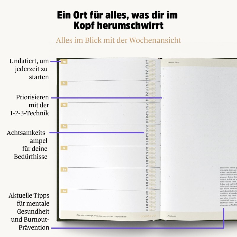 A good plan timeless | holistic undated diary for more