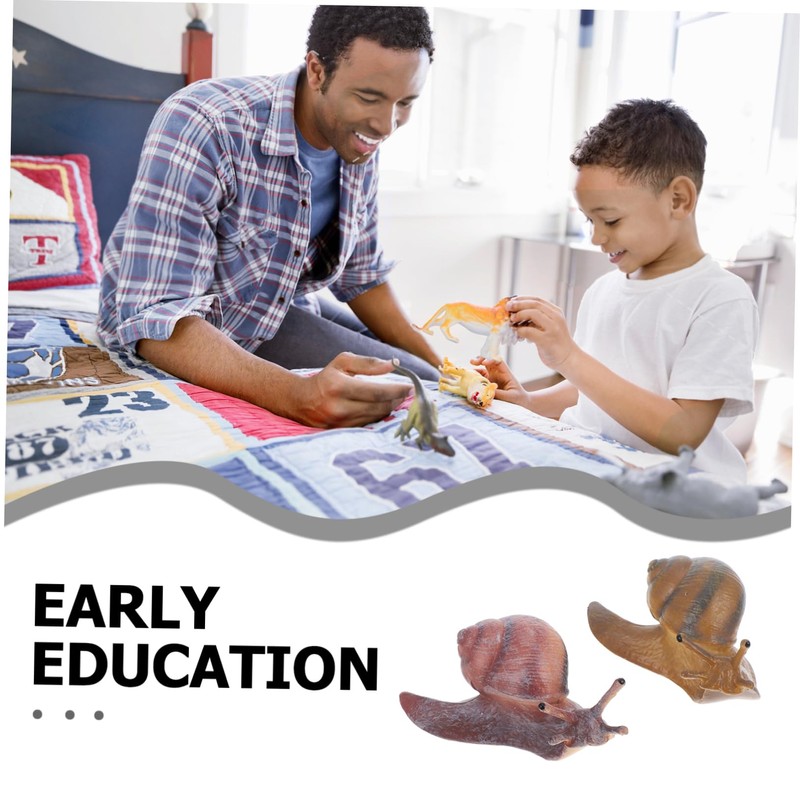 Kisangel Educational Snail Statues Simulation Animal Toys Snail Decorations Miniature