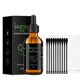YAFUSIPE Blackhead Remover Salicylic Acid Serum, Black Head Remover For Nose With 25 Pcs Pore Strips, Deep Cleansing Blackheads Removal For Nose White Head, Pore Cleaner For All Skin Types 60 ML
