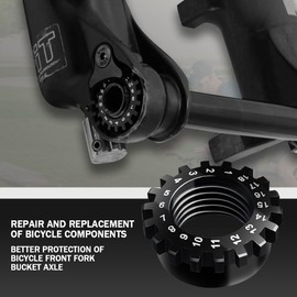 Repair of Front Fork Running Shaft Screw Nut for Fox 32/34 36 SC 15 mm Running Shaft Bicycle Running Shaft Replace Bolts Lock Nut