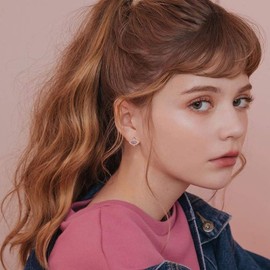 Earrings for Women Cartilage Huggie Hoop Earring with Cubic Zirconia Sterling Silver Hypoallergenic CZ Eyes Earrings for Women, Birthday Mother's Day Gift (Rose Gold)