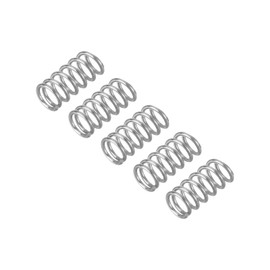 QUARKZMAN Pack of 5 Compression Springs, 0.4 x 3 x 5 mm Compression Springs, Spring Springs, Coil Springs, Steel Springs, 304 Stainless Steel, Silver