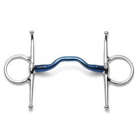 Cavalon Full Cheek Low Port Mullen Sweet Iron Snaffle Bit (5.5")