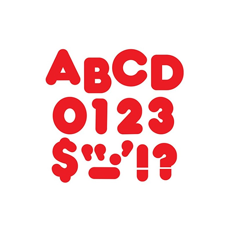 Red 4-Inch Casual Uppercase Ready Letters®
