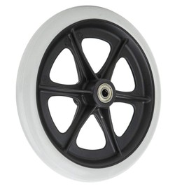 Rollstuhl-Vorderräder, 8"Gummi-Einzelrad-Vorderradlenker 120 kg Maximale Belastung Vorderrad-Rollstuhlrad 0,3 Zoll Lagerinnendurchmesser Anti-Rutsch-Rad