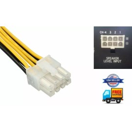 Unbranded 8-Pin Speaker High Level Input Plug MTX Amp XThunder Road Thunder 125.4 800.5