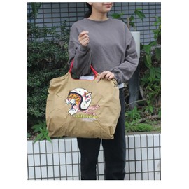 Ball & Chain Ball & Chain, Authentic, L Size, INLINE Original Graphic, Shopping Bag, Eco Bag, Shoulder Bag, Tote Bag, Embroidered, Compact, Large Capacity, Foldable,