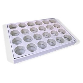 Organiser Display for 24 Jars White