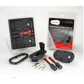 AeroCatch 120-2100 Aero Catch Hood Pin Plus Flash Type with Key Bonpin Black Left and Right 2 Piece Set