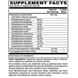 BariatricPal Probiotic 100 Billion CFU Gastrointestinal & Immune Health Capsules (30ct)