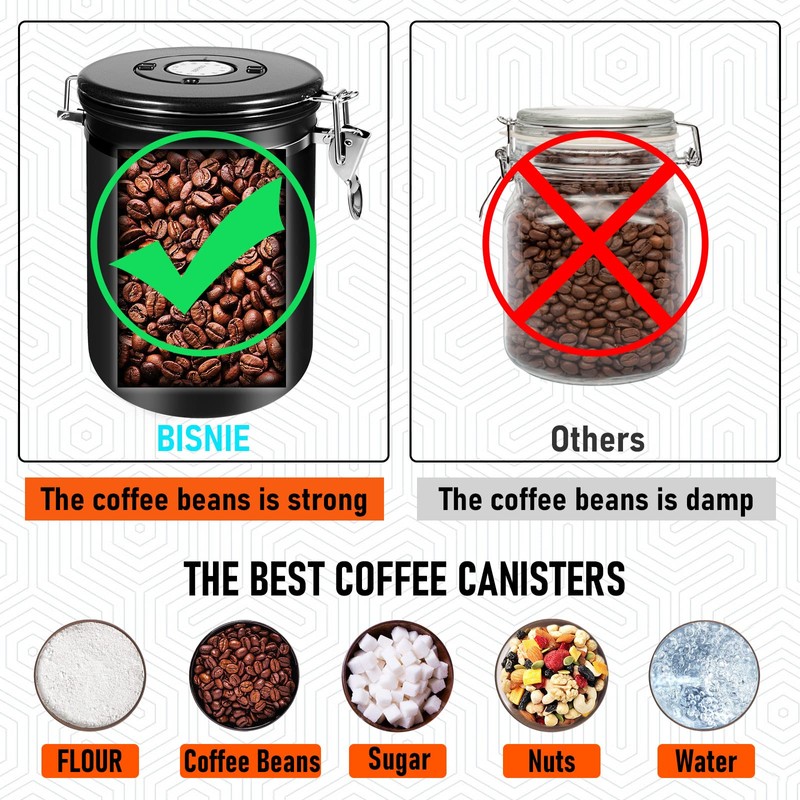 Coffee Canister Airtight 35OZ Large, 2.2 lbs Coffee Storage Container