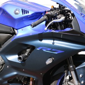 Shogun USA Made Yam YZF-R7 R7 2022 2023 2024 2025 Black No Cut Frame Sliders - 750-6619