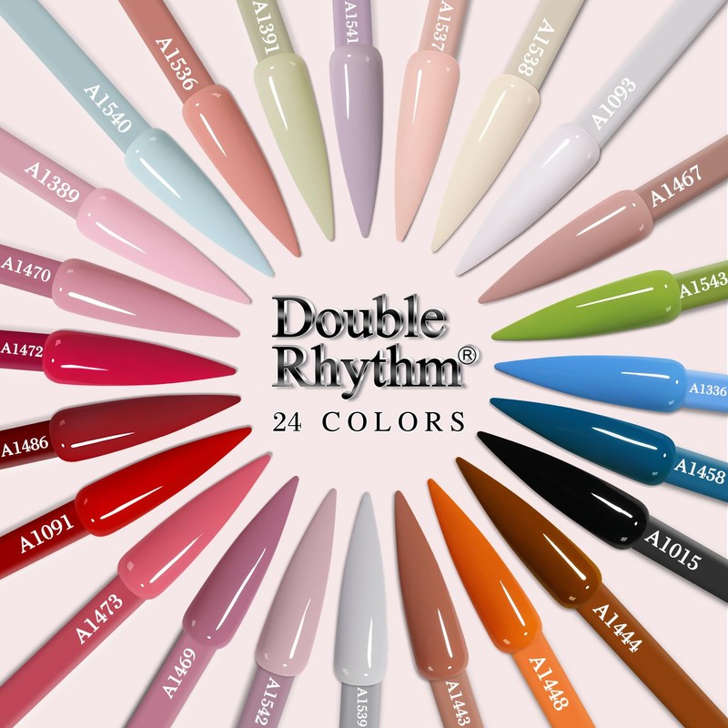 Double Rhythm 28Pcs 0.5Oz Gel Nail Polish Set Same Color