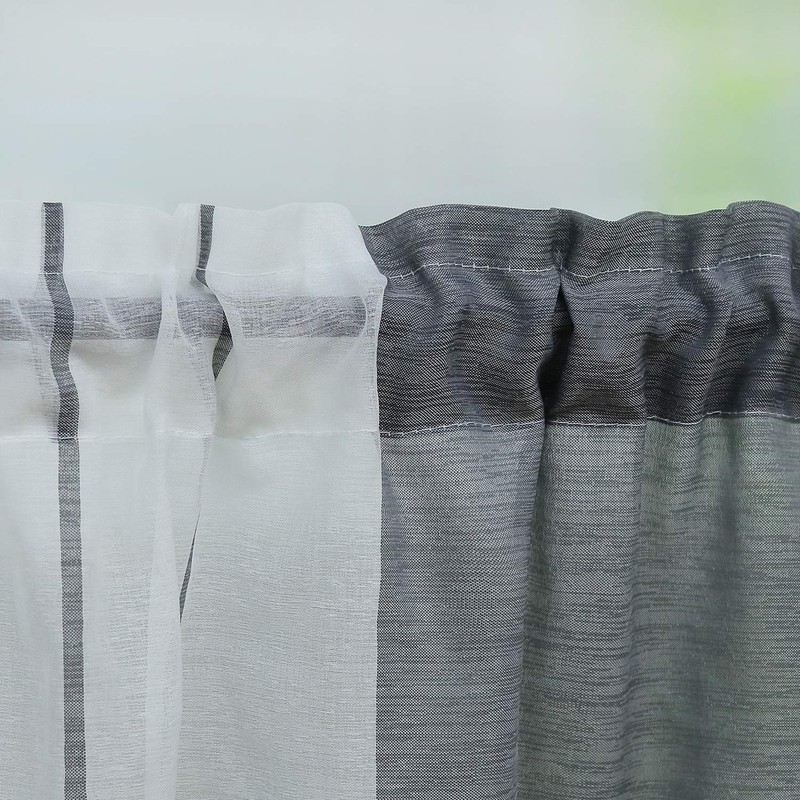 Heichkell Panel Curtain with Striped Design