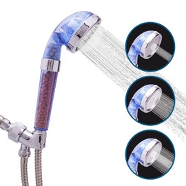 Luxury Refresh Ionic Shower Head High Pressure Filter with Beads - Water Softener & Water Saver - Shower Head for Dry Skin & Hair