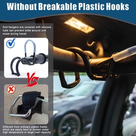 Car Clothes Hanger Bar Heavy Duty Clothing Rod for Vehicle Adjustable Cloth Storage Organizers Automotive Travel Outdoor Hanging Drying Rack for Truck SUV(Extend from 30'' to 66''/Hold up to 120lbs)