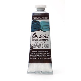 Grumbacher - Pintura al óleo preprobada 4, azul, (Cobalt Titanate Blue), 37 ml