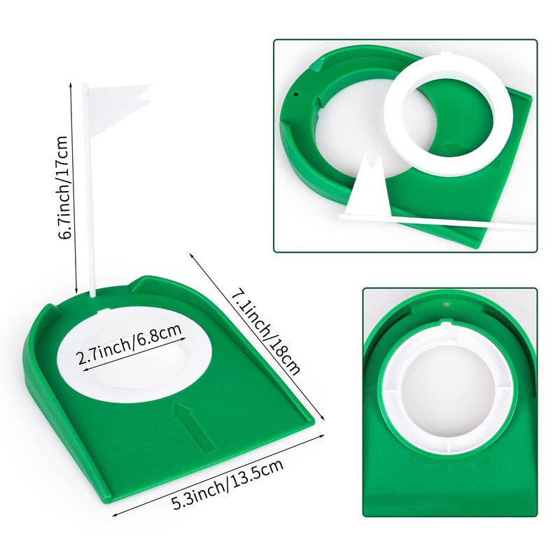 Plastic Golf Putting Cup, Golf Practice Putter Pad for Indoor