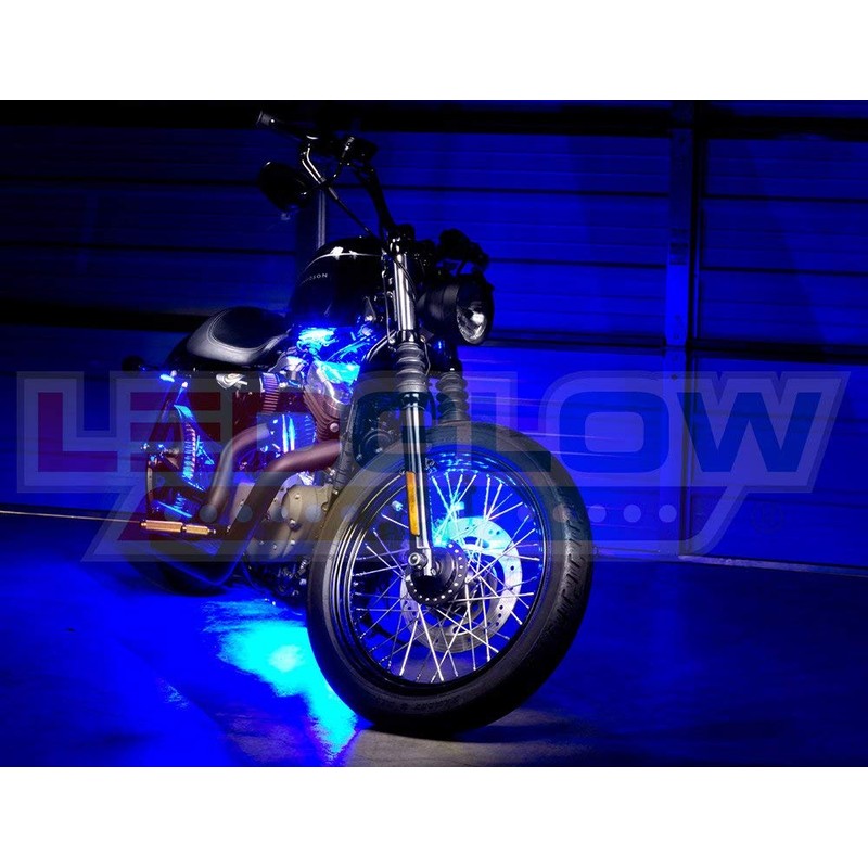 LEDGlow 6pc Advanced Blue LED Motorcycle Accent Neon Underglow Lighting