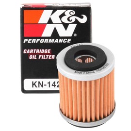 K&N Filtro de Aceite para Motocicleta Alto Rendimiento Premium Compatible con Yamaha KN-142, Negro